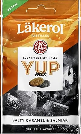 Cloetta Lakerol YUP Mix Salty Caramel & Salmiak Pastilles 20 Packs of 30g