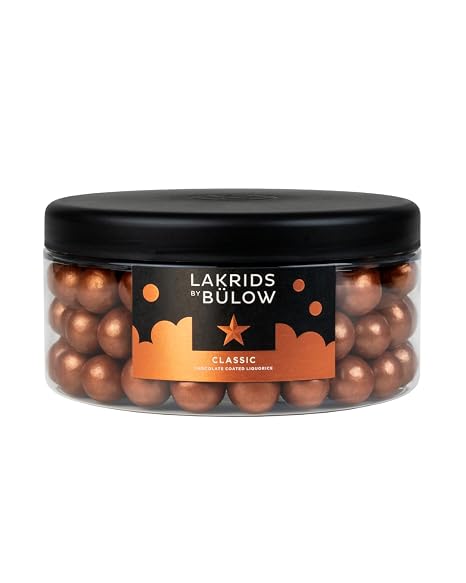 LAKRIDS BY BÜLOW - Classic Caramel - 515g - Danish Gourmet Liquorice Balls - Sweet Liquorice Core Wrapped in Dulce Chocolate & Sea Salt