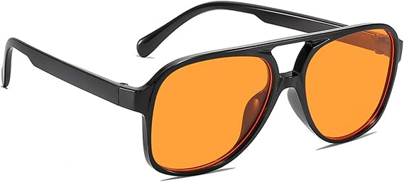 Retro Polarised Sunglasses for Women Men Oversized Vintage 70s Pilot Sunglasses Large Frame Classic Double Bridge Retro Glasses Anti UV400