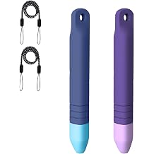 Set of 2 kid-friendly touch screen stylus. Kid-friendly tablet stylus Compatible with all iPad/Fire/Kindle/iPhone/Android Tablets and Phones Blue+Purple2