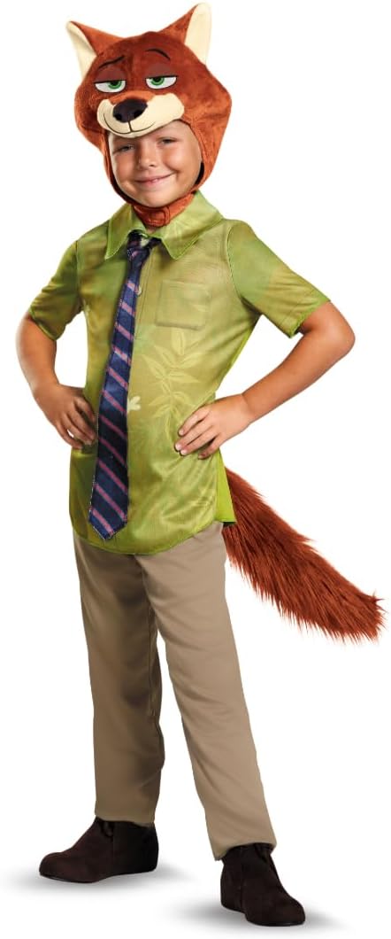 Disney Zootopia Nick Wilde Costume, Officialy Licensed Halloween Dress Up Outfit, Kids Size