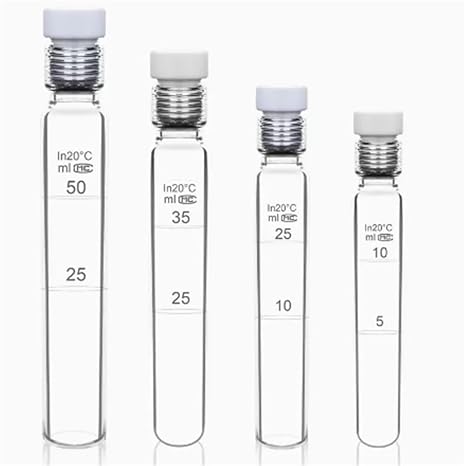 Lab Glass Screw Colorimetric Tube Test Tube Bottle 5/10/25/50/100ml Sealed Reaction Tube(35ml)