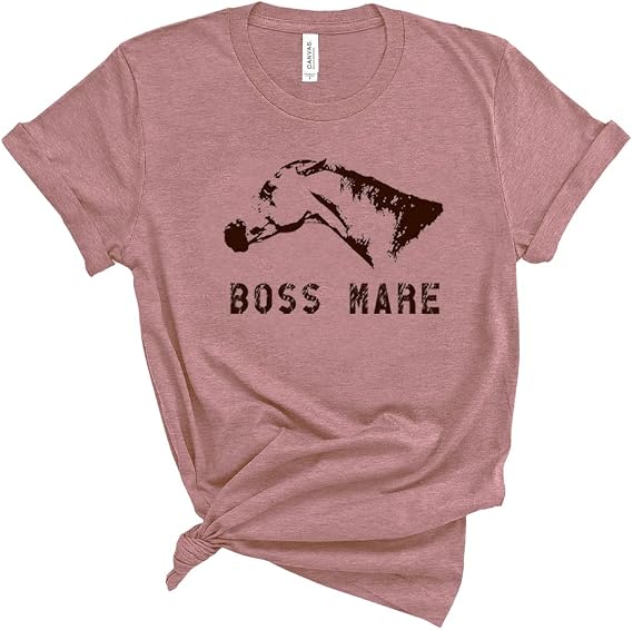 Equestrian Creations The Boss Mare Unisex Horse T-Shirt for Women Men Funny Gift Western Country