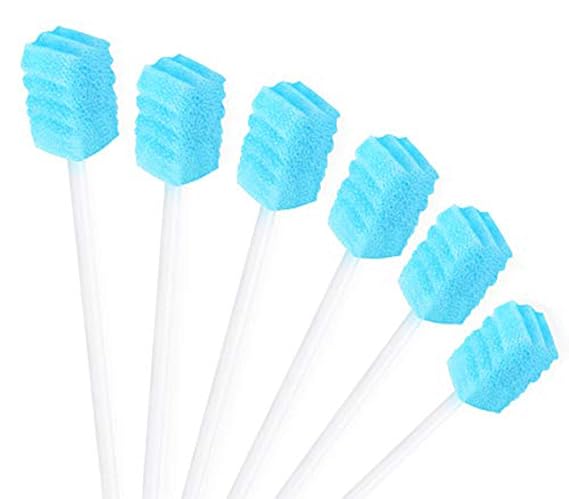 50 PCS Disposable Mouth Swabs Sponge - Unflavored & Sterile Oral Swabs