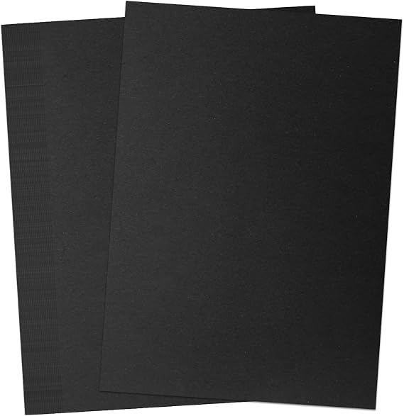 A4 350gsm Black Card Thick Art Paper, 40 Sheets, Black Cardstock Paper for Scrapbooking, Arts and Crafts
