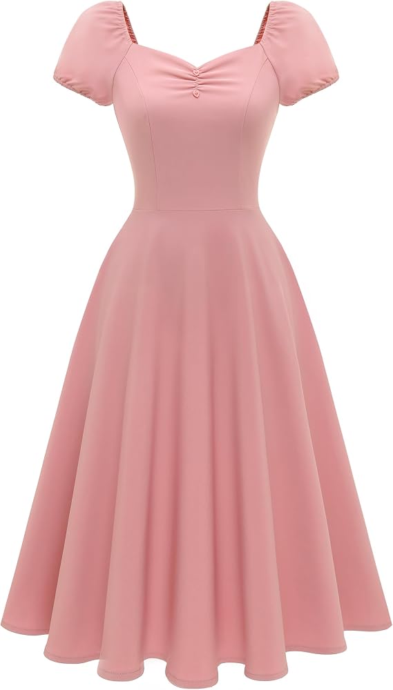 Wedtrend 1940s Dresses for Women Tea Length 50s Vintage Cocktail Dress