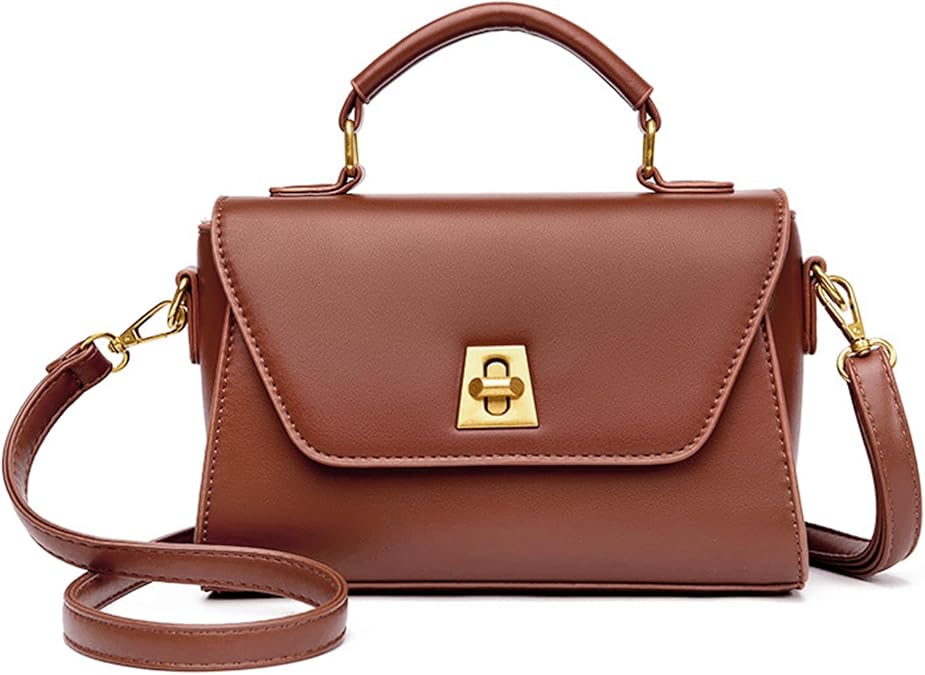 GOIACII Top-Handle Crossbody Bags for Women Soft Leather Trendy Purse Circle Handbags Small