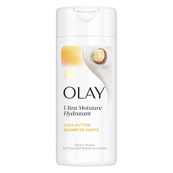 Olay Body Wash for Women, Ultra Moisture, 24hr Moisturizing, Hydrating & Refreshing, B3 Vitamin Complex, Free of Parabens & Phthalates, for All Skin Types, Shea Butter Scent, 3.0 fl oz