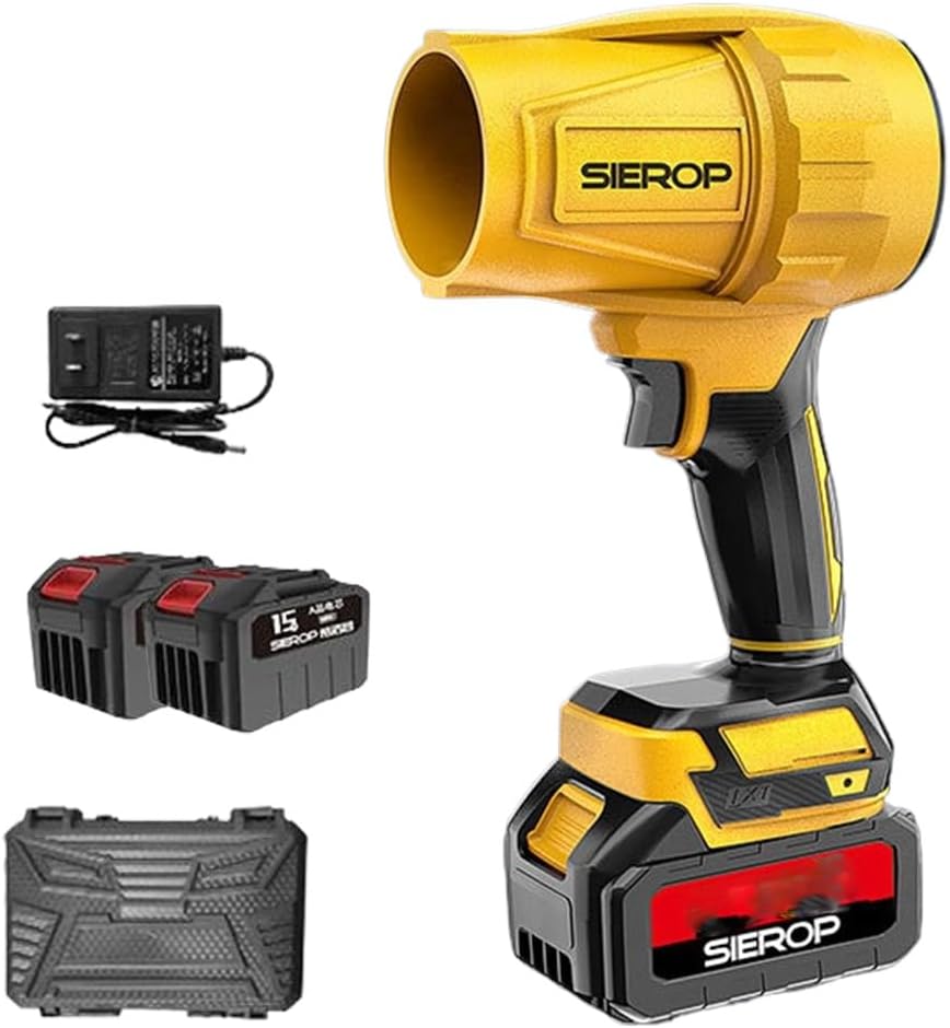Cordless Leaf Blower,Blower 3.0,Leaf Blower,Violent Turbo Fan,Brushless Pure Copper Motor,Car Drying After Wash,Cordless Turbo Power Air Duster,Blower with Battery and ChargerYellow,2
