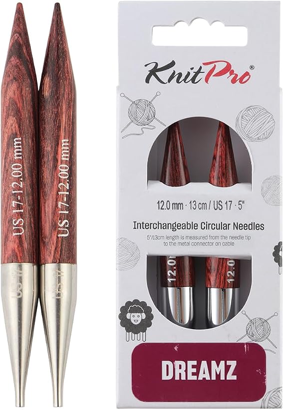 KnitPro Dreamz Interchangeable Circular Needles 5" (13cm) | US Size 17 (12mm)
