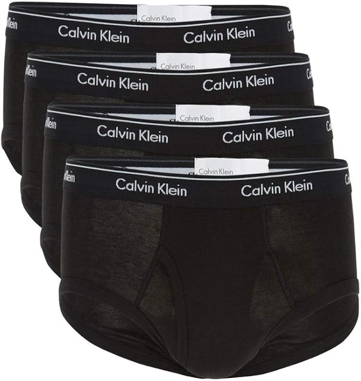 Calvin Klein Men's 4-Pack Cotton Classic Basic Brief, Black, X-Large