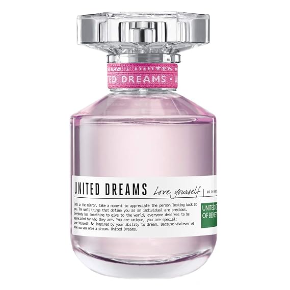 Benetton United Dreams Love Yourself Eau de Toilette Spray for Women, 2.7 Ounce