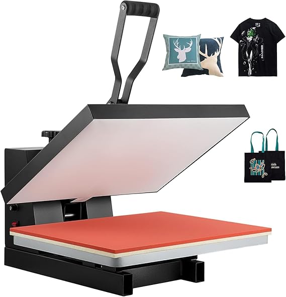 VEVOR Heat Press Machine 16" x 24" 1700W Power Clamshell Heat Press Black