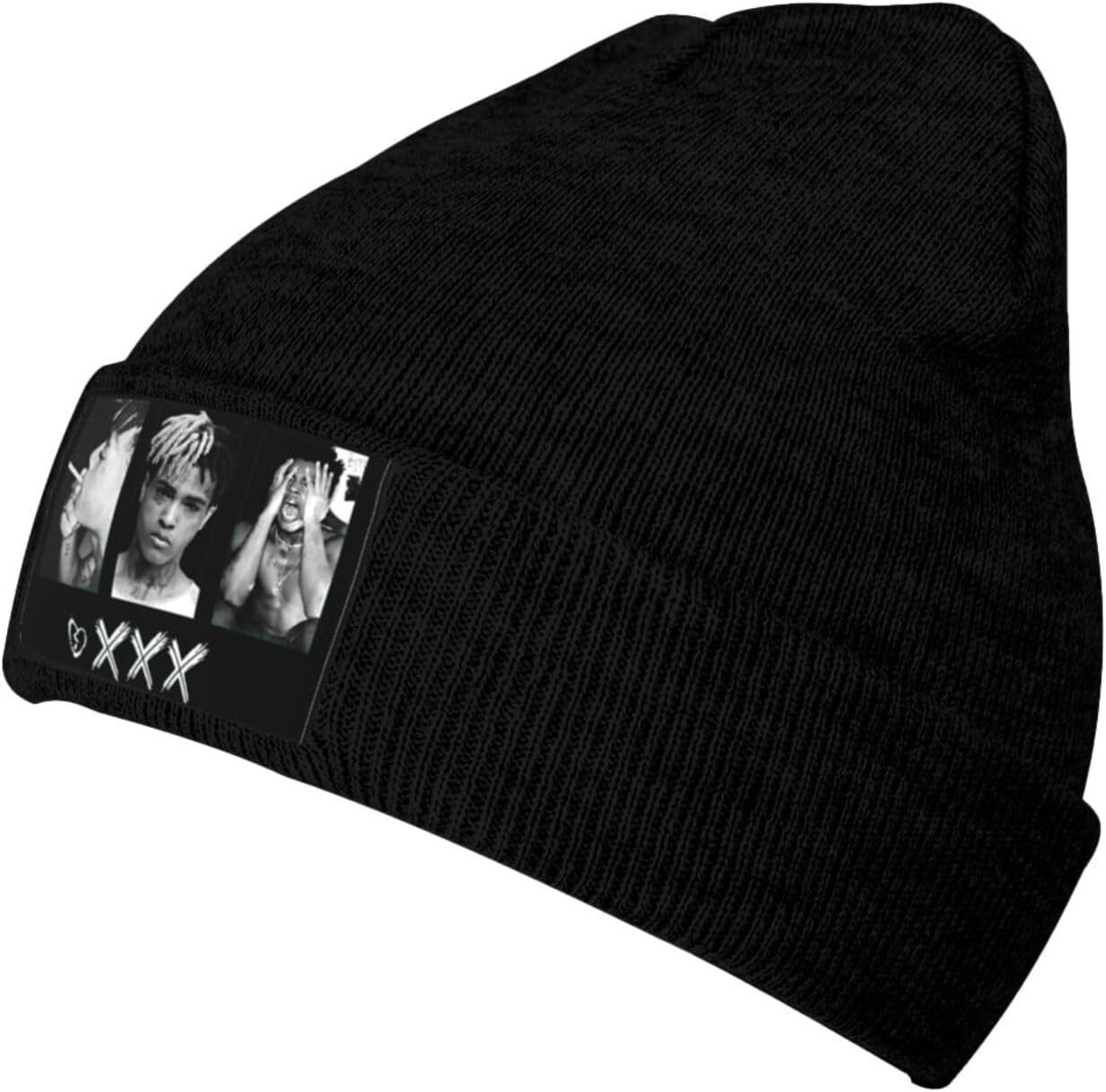 tentacions Knit Hat Warm Beanie for Man Soft Skull Hat Winter Caps Knit Cuffed Beanies Casual Daily Beanie Hat for Work Black