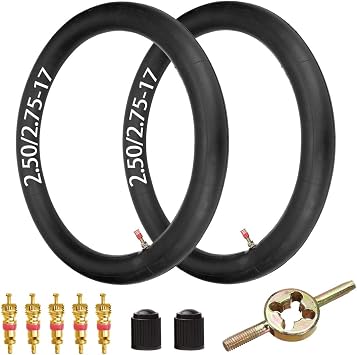 FVRITO 2.50/2.75-17 Inner Tube Compatible with CT90 CRF110 KLX125 TTR125 Motorcycle, 70/100-17 Dirt Bike Tube Replacement for 110cc 125cc TaoTao Coolster RM85 YZ85 KLX140 Pit Bike Motocross Moped