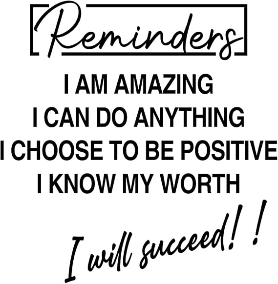 Inspirational Wall Art Decals Peel and Stick - Reminders I Am Amazing