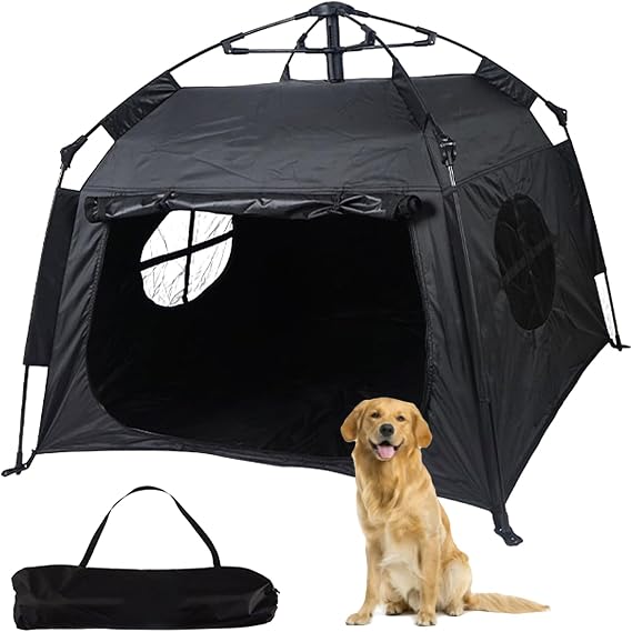 Pet Tent, One-Touch Tent, For Camping, Large, Dog Tent, Foldable, Simple Tent, Quick Opens in 3 Seconds, Waterproof, Breathable, Sunscreen, Portable, Pop-up Tent for Dogs, Dog Tent, Dog Kennel,