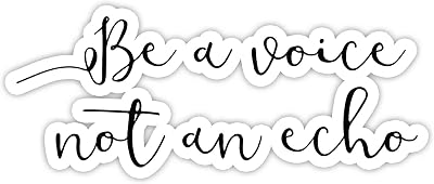 Be A Voice Not an Echo Inspirational Quote - 2 Pack - Laptop Stickers - 3.5 Vinyl Decal - Laptop, Phone, Tablet Vinyl Decal Sticker 2 Pack
