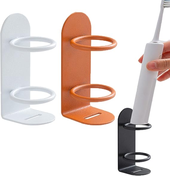 Electric Toothbrush Holder, 3 PCS Razor Holder for Shower, Self Adhesive Tooth Brush Holder Wall Mounted Iron Art Toothbrush Toothpaste Holder Stand by Missraza