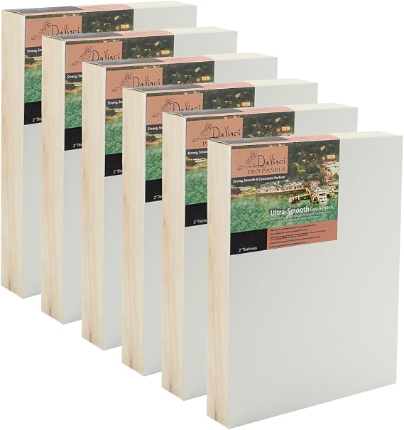 Da Vinci Pro Ultra Smooth Gesso 2"" Panel (Single) 6x8-6 Pack