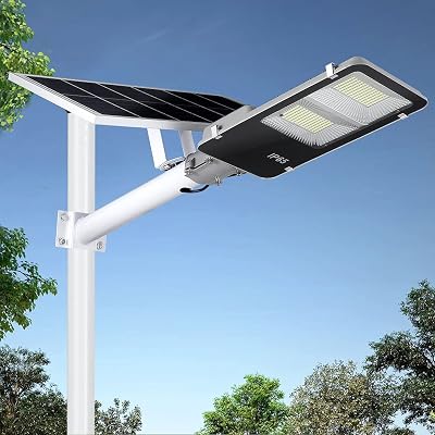 200W Solar Street Lights Outdoor, Dusk to Dawn Solar Led Outdoor Light with Remote Control, 6500K Daylight Cool White Security Led Flood Light for Yard, Garden, Street, Playgroud
