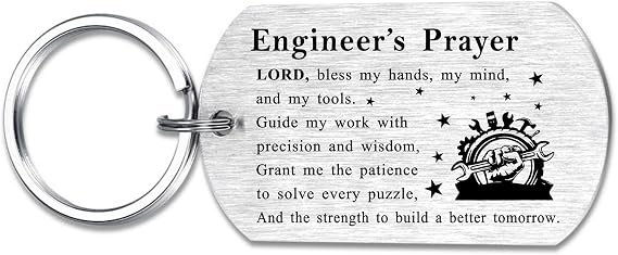 Engineer Gifts - Engineering Keychain for Mechanical Software Electrical Engineer - Engineering Student Professor