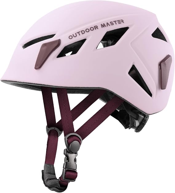 OutdoorMaster Rock Climbing Helmet, Lightweight Ventilated Adjustable