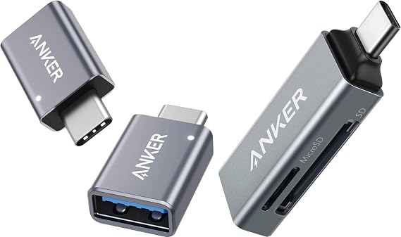 Anker SD Card Reader, 2-in-1 USB C Memory Card Reader USB C Adapter (2 Pack),High-Speed Data Transfer