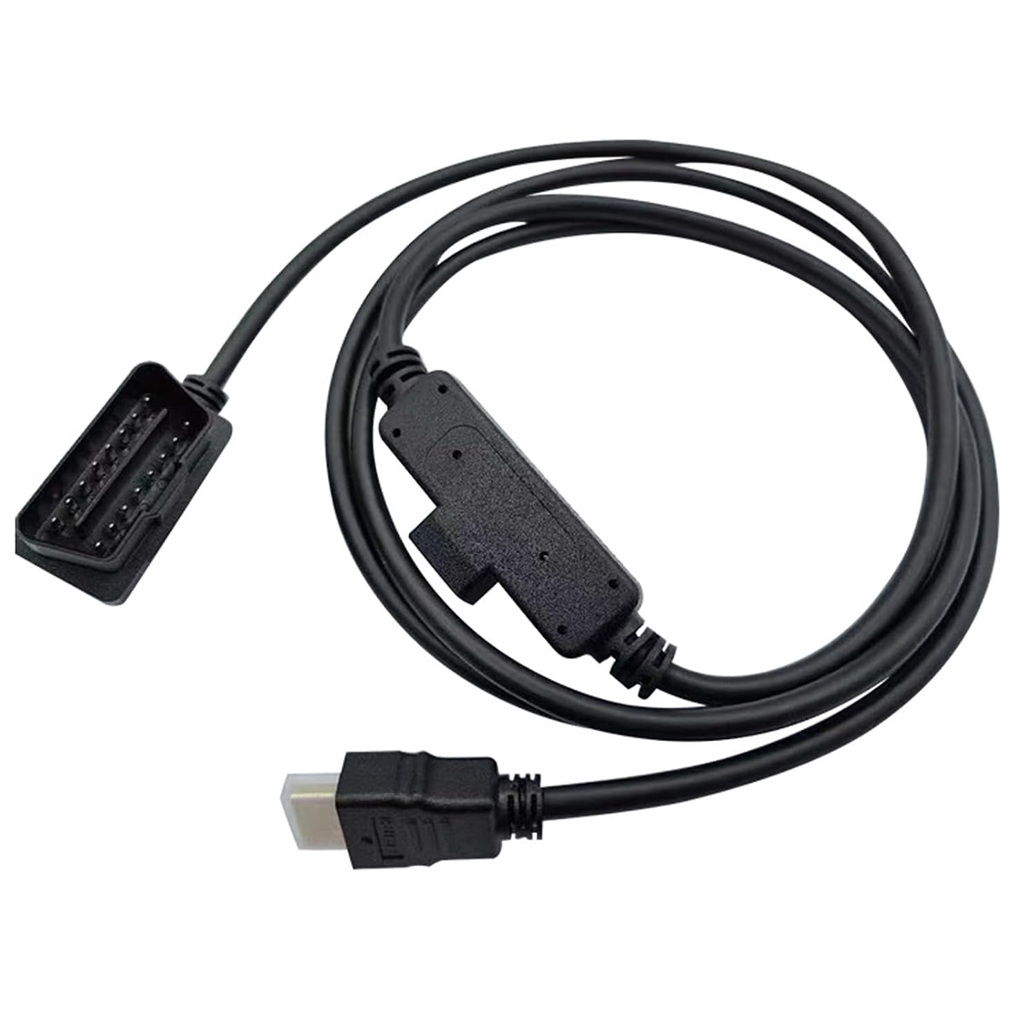 VANTIYAUS OBDII to HDMI Monitor Cable Plug, Black Diagnostic Interface Connector Fit for Edge CS2 CTS2 CTS3 Replace H00008000