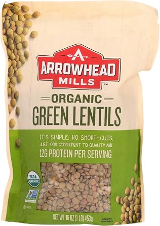Arrowhead Mills Organic Green Lentils -- 16 oz - 2 pc