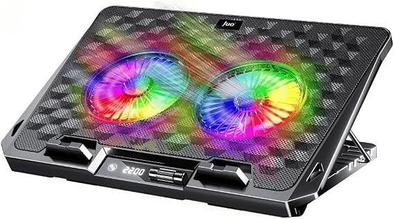 Juo Odin RGB Işıklı Gaming 2200RPM Çift Fan LED Display Laptop Notebook Soğutucu Stand