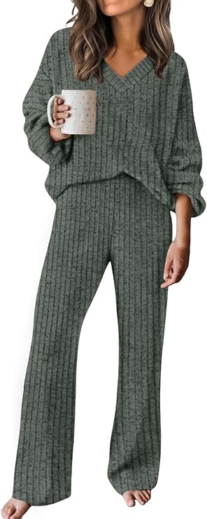 RUMIA Lounge Sets for Women Cozy Travel Matching Sweater Fall Outfits