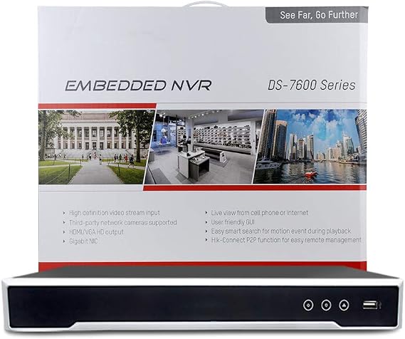 HIKVISION 16-Channel PoE 4K Network Video Recorder NVR, Embedded Plug & Play DS-7616NI-I2/16P(2021 New Version)