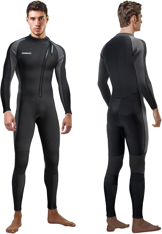 Wetsuits for Men Women Chest Back Front Zip- 3/2mm Shorty Full Body Wet Suits for Men Women