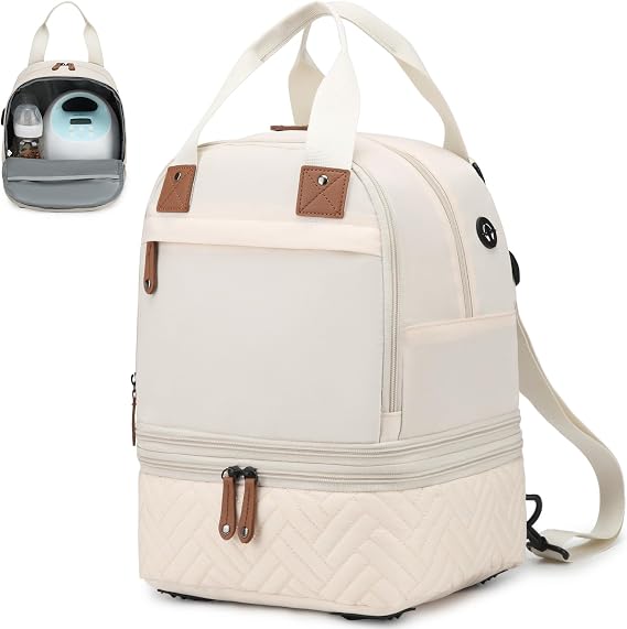 Breast Pump Bag Fit for Spectra S1 and S2, Portable Pump Carrying Case | Pumping Tote Bag with Cooler, Fits Spectra Medela Momcozy Elvie for Milk Storage, Travel, Work, Daycare