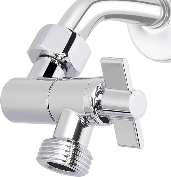 NearMoon Adjustable Shower Head Extension Adapter, SUS304 Stainless Steel Shower Arm Extension Connector for Shower Heads (Chrome Finish)