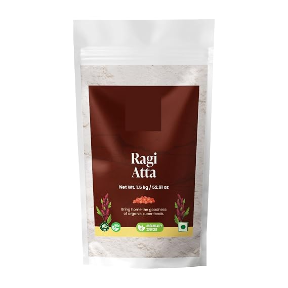 Ragi Atta 1.5 kg | Finger Millet Flour | Ragi Powder | Organic Ragi Flour | - High Protein, Gluten Free & Diabetic Friendly | Stone Ground, Ancient Grain