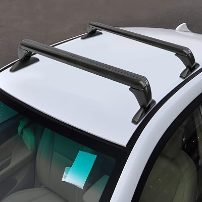 2Pcs 43.3-44.88in Car Roof Rack Cross Bar, 48.81-52.75in Window Distance, for 4 or 5 Door Cars Lockable Top Roof Rack Cross Bars Direct Replacement Luggage Rack