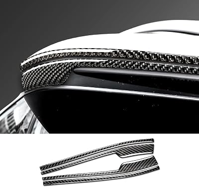 4pcs Rear View Mirror Collision Sticker,Carbon Fiber Rearview Mirror Protector Anti-rub Strip Sticker Anti-Collision Strip for 10th Gen Honda Civic Sedan 2016 2017 2018 2019 2020 2021
