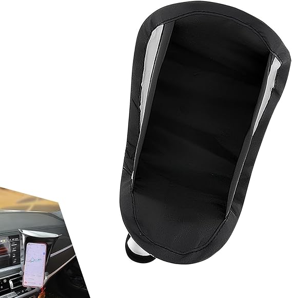 Mobile Phone Sun Shade, Anti-glare & Heat-insulating Cell Phone Sun Shield Protector, Portable Foldable Smartphone Umbrella Cover, for Cars Motorcycles (Black)