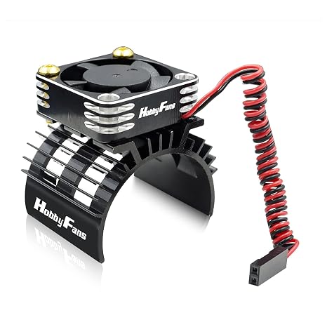 RC Cooling Fan 28000RPM Aluminum RC Car Motor Fan with Heatsink for RC Car 1/8 1/10 540 550 F540 3650 3660 Motor