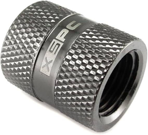XSPC G1/4" Female to Female Rotary Fitting, Black Chrome
