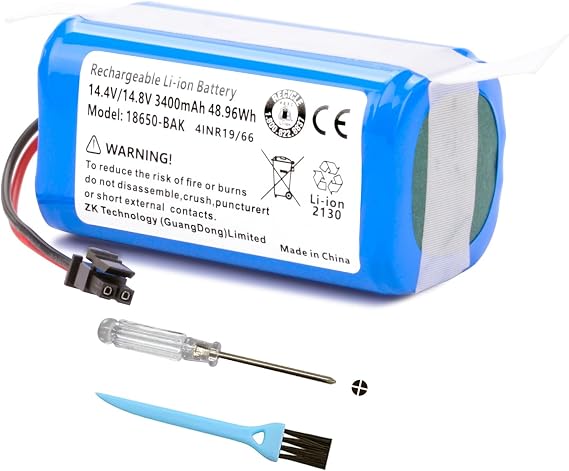 3400mAh Vacuum Cleaner Battery Replacement for Eufy RoboVac LR30 Hybrid+, LR30 Hybrid, L35 Hybrid+, L35 Hybrid, LR20, for RoboVac LR30 Hybrid PN: Eufy CMICR18650F9M-4S1P T2996011 14.4V 48.96Wh