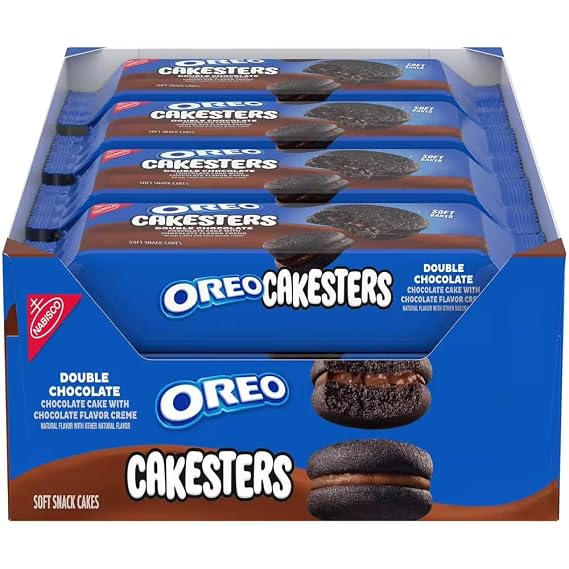 Nabisco Oreo Cakesters Chocolate Soft Snack Cakes, King Size, 8 Packs (3 Cakesters per Pack, 3.03 oz Each Pack)