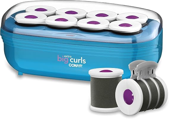 Conair Ceramic 2-inch Hot Rollers, Two-Prong Clips Included, Create Mega Volume and Smooth Waves