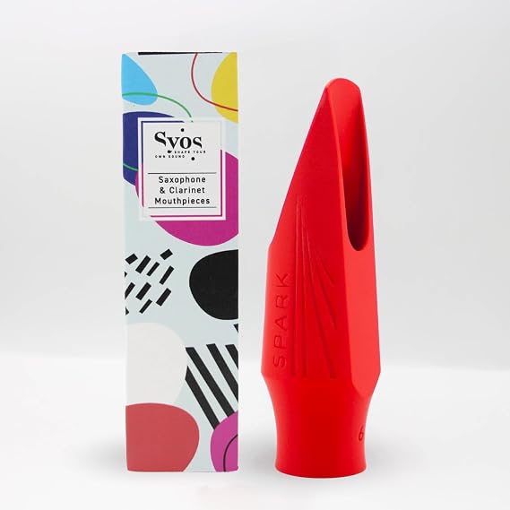 SYOS Alto Saxophone Mouthpiece Spark Tip 5 Bright Tone Funk & Rock | Delivers bright sound and powerful projection. Features a high step baffle, perfect for funk and rock music.