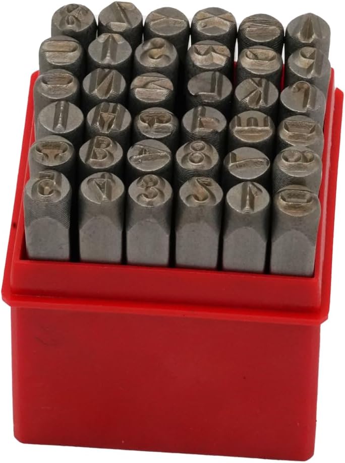 Vector Number & Capital Letter Punch Set 36 Pc (6mm 1/4"): 09098