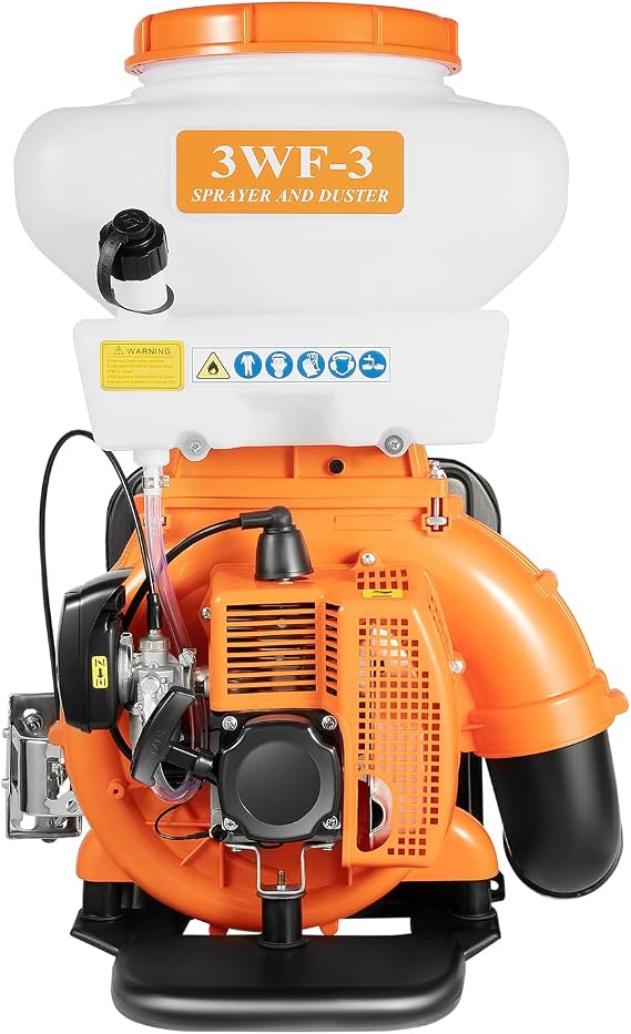 Backpack Sprayer, 2130W Powerful Mosquito Fogger with 2-Stroke Motor 7500RPM High Speed Mosquito Dunks with 39.4Fts Coverage Range, Hot Shot Fogger with 3.7Gal Large Capacity Tank for Fog Spreading
