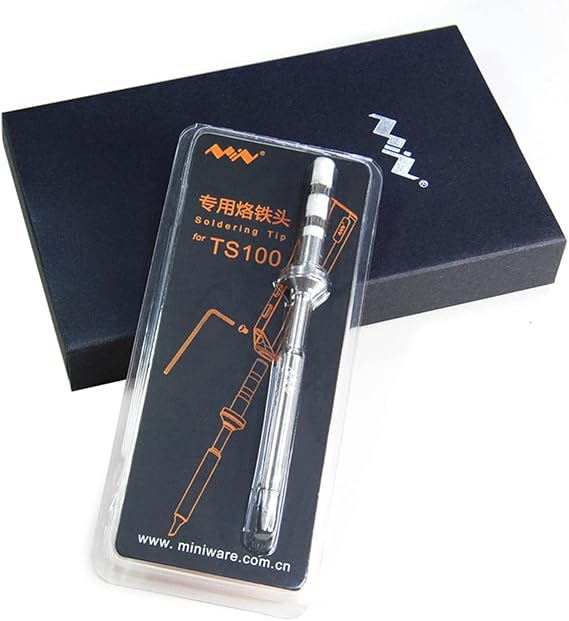 TOOLSAGE Original Soldering Iron Tip Replacement for TS100 Mini Portable Indoor Outdoor Soldering Iron Kit (BC2/B2/I/ILS/C1/C4/K/KU/D24-Tip) (K)