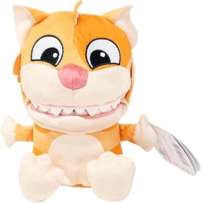 toymonster Chatter Chompers Interactive Plush Animals, Talking Stuffed Toys with Funny Sounds, Big Mouth Design, 12 Animals Available, Cat